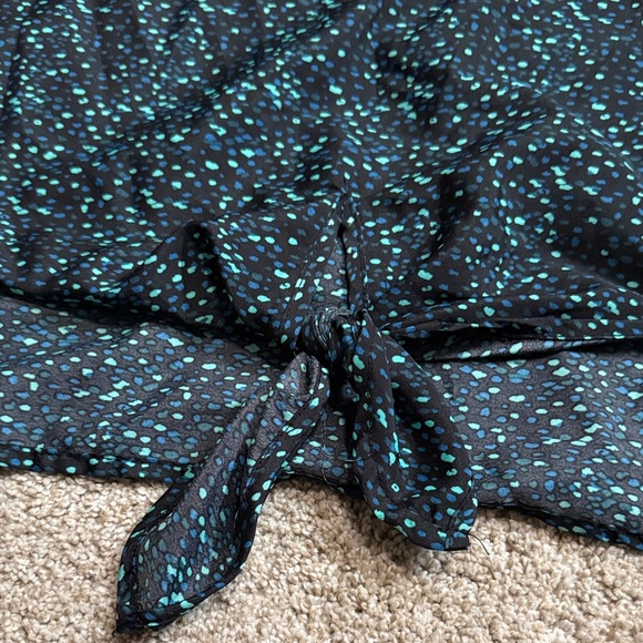 Massimo Oversize Black and Blue Speckled Short Sleeve Top - Picture 3 of 5